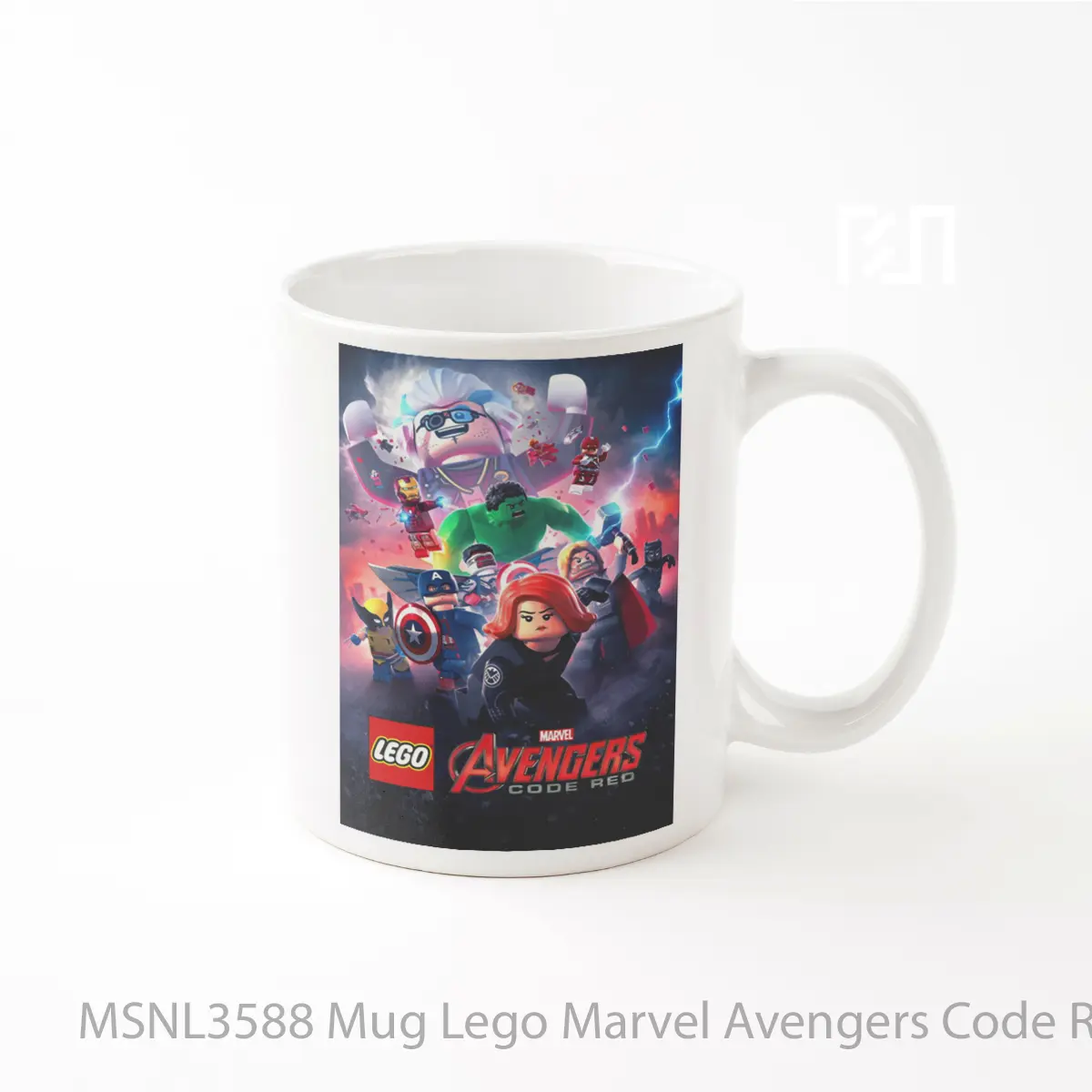 Mug Lego Marvel Avengers Code Red Gelas Keramik Tema Film MSNL3588