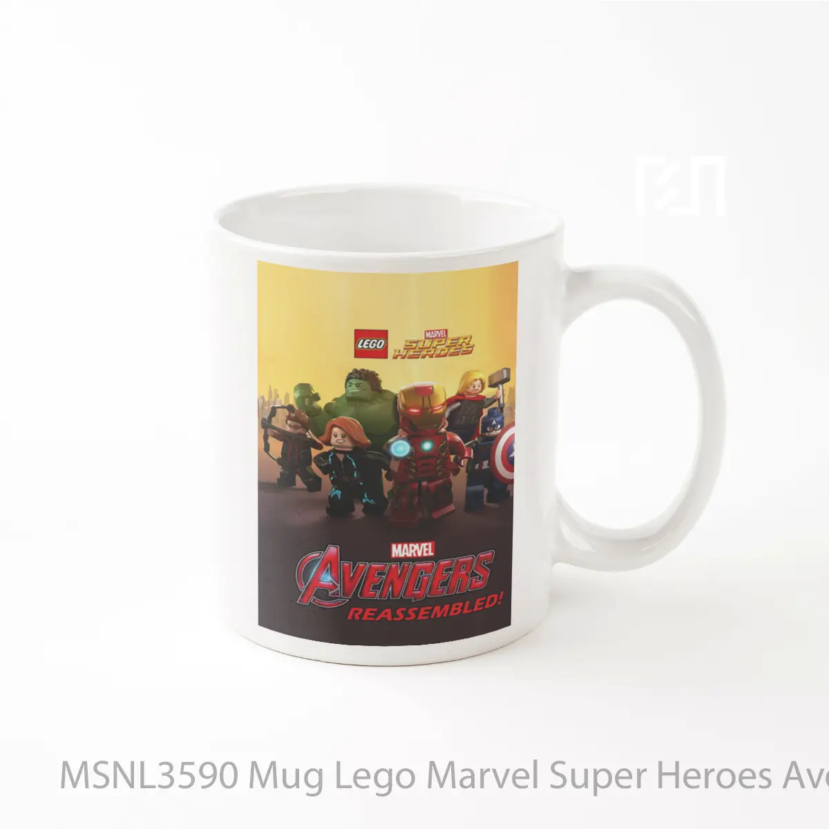 Mug Lego Marvel Super Heroes Avengers Reassembled Gelas Keramik Tema Film MSNL3590
