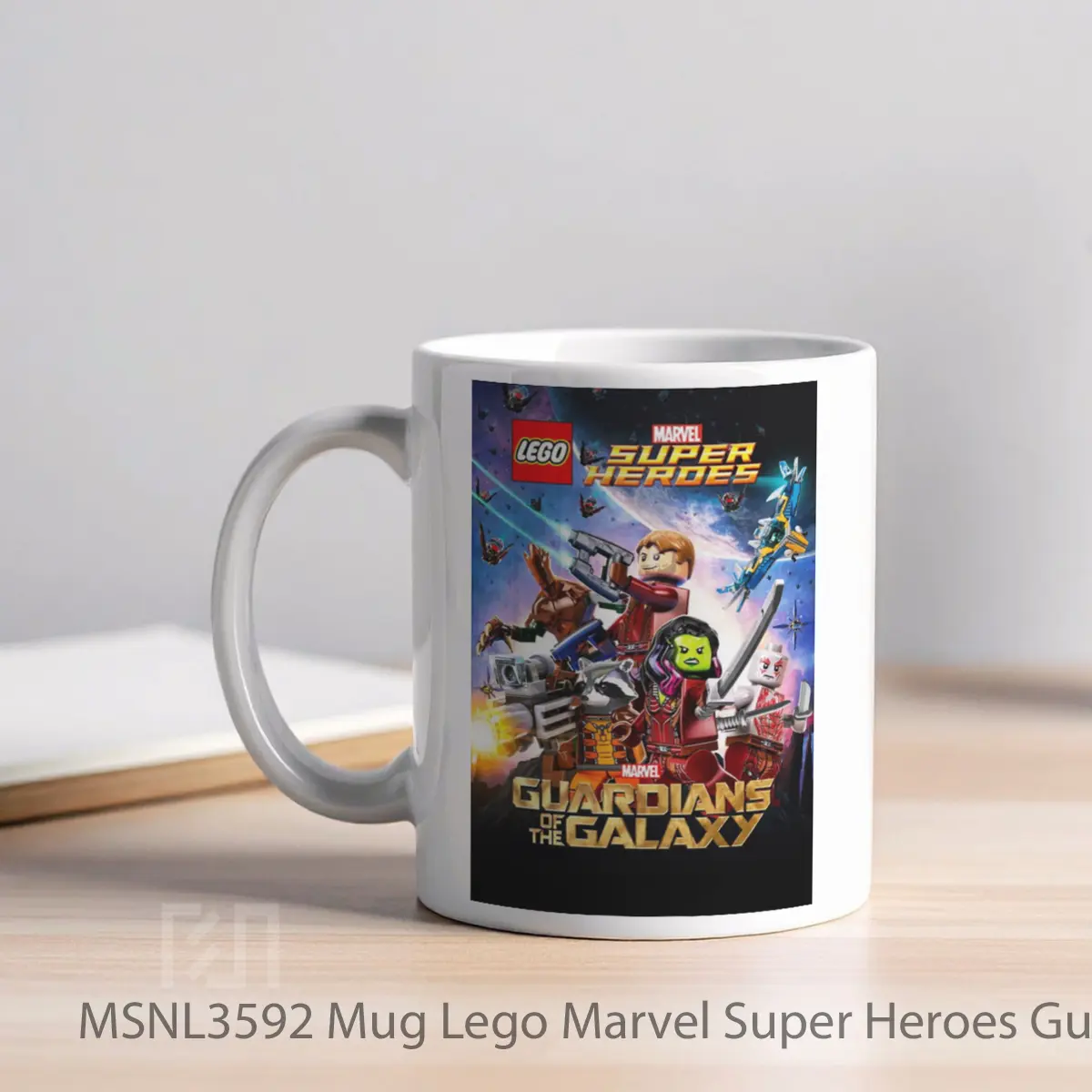 Mug Lego Marvel Super Heroes Guardians Of The Galaxy The Thanos Threat Gelas Keramik Tema Film MSNL3592 - Tampak Kiri