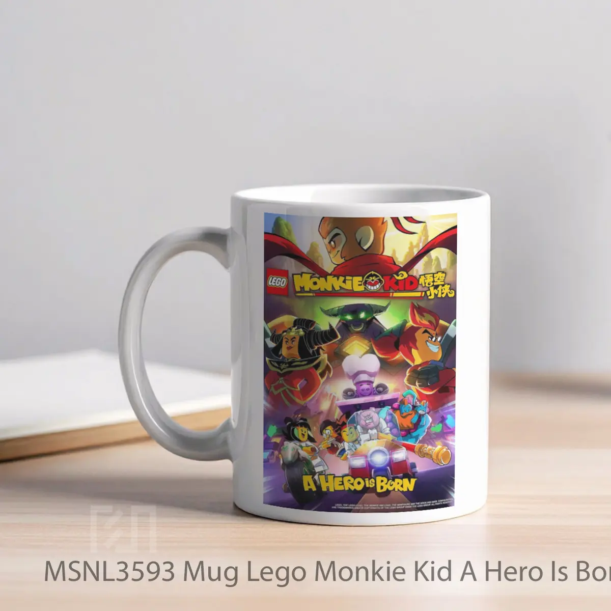 Mug Lego Monkie Kid A Hero Is Born Gelas Keramik Tema Film MSNL3593 - Tampak Kiri