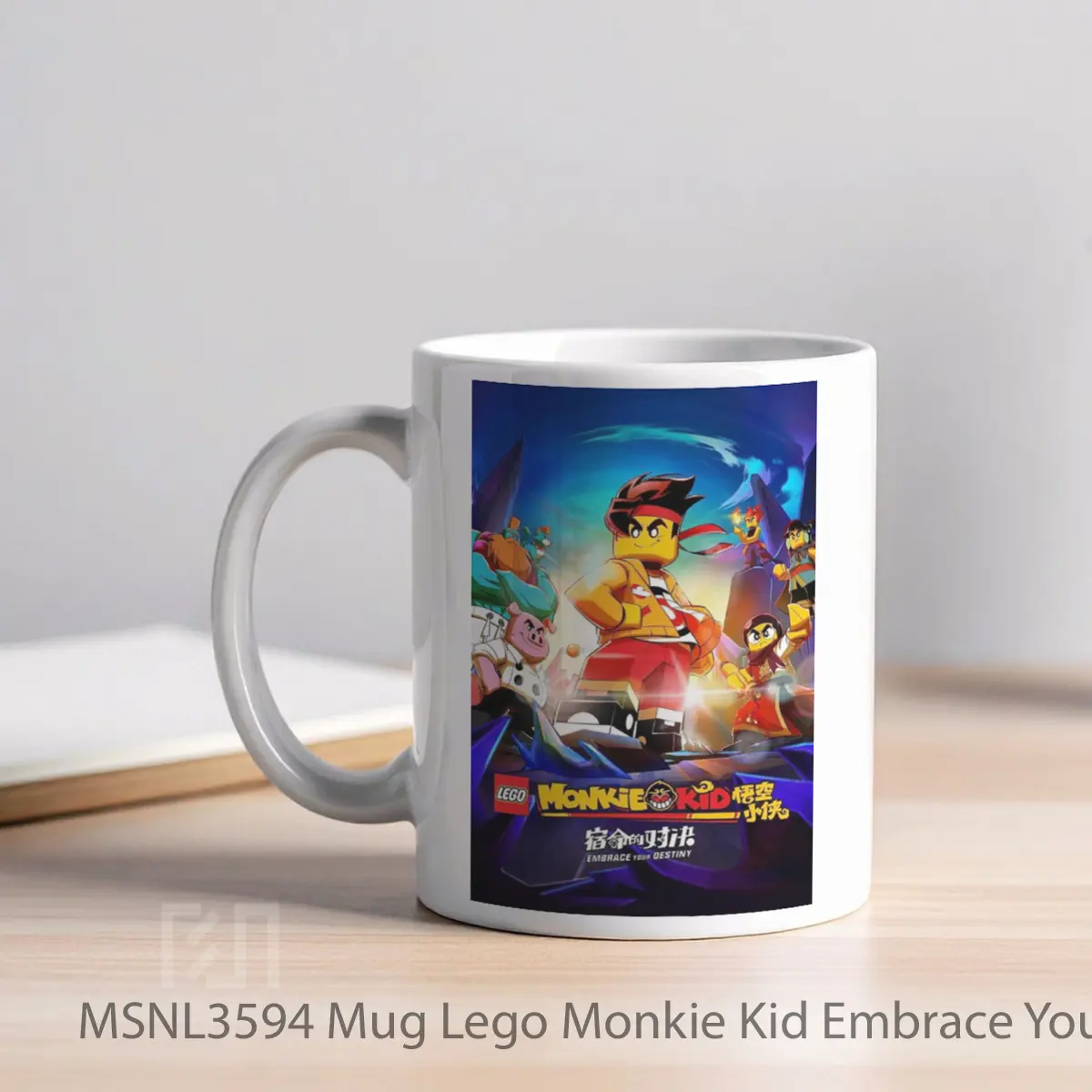 Mug Lego Monkie Kid Embrace Your Destiny Gelas Keramik Tema Film MSNL3594 - Tampak Kiri