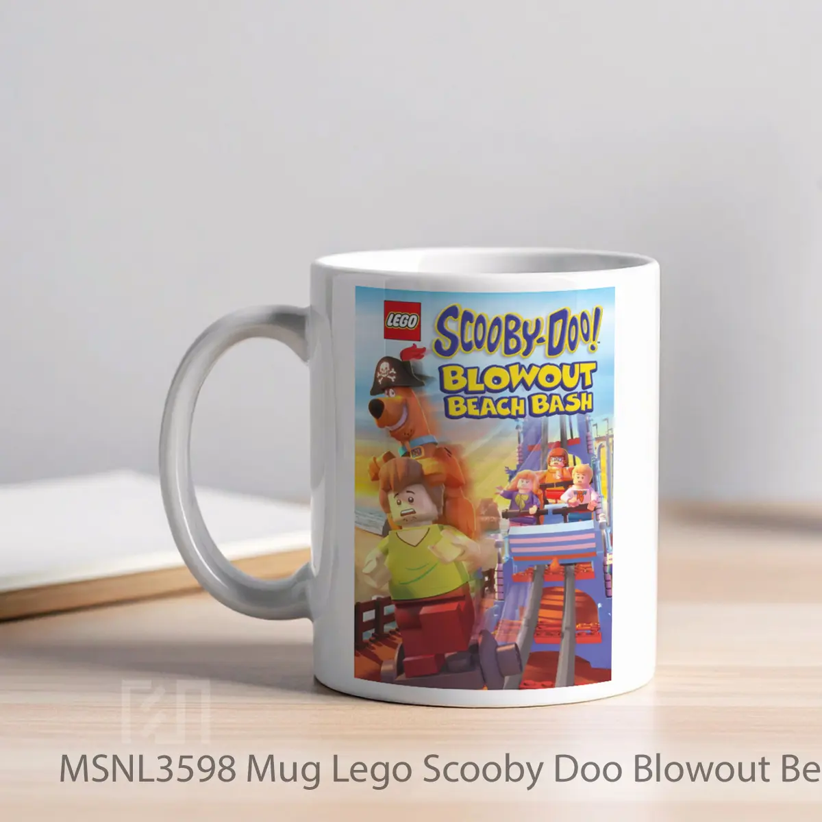 Mug Lego Scooby Doo Blowout Beach Bash Gelas Keramik Tema Film MSNL3598 - Tampak Kiri