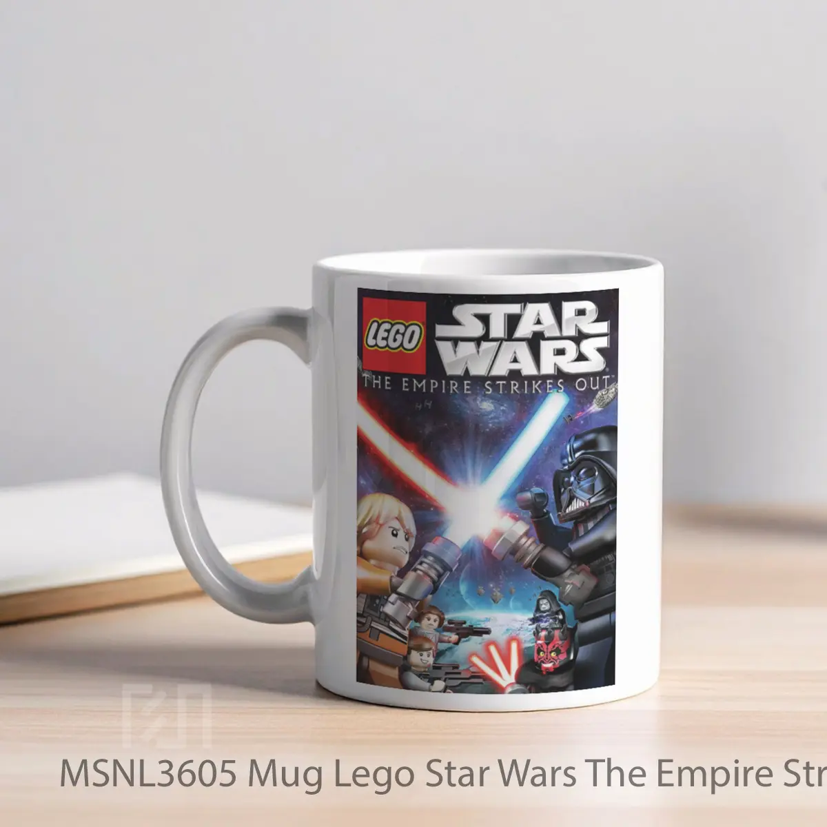 Mug Lego Star Wars The Empire Strikes Out Gelas Keramik Tema Film MSNL3605 - Tampak Kiri