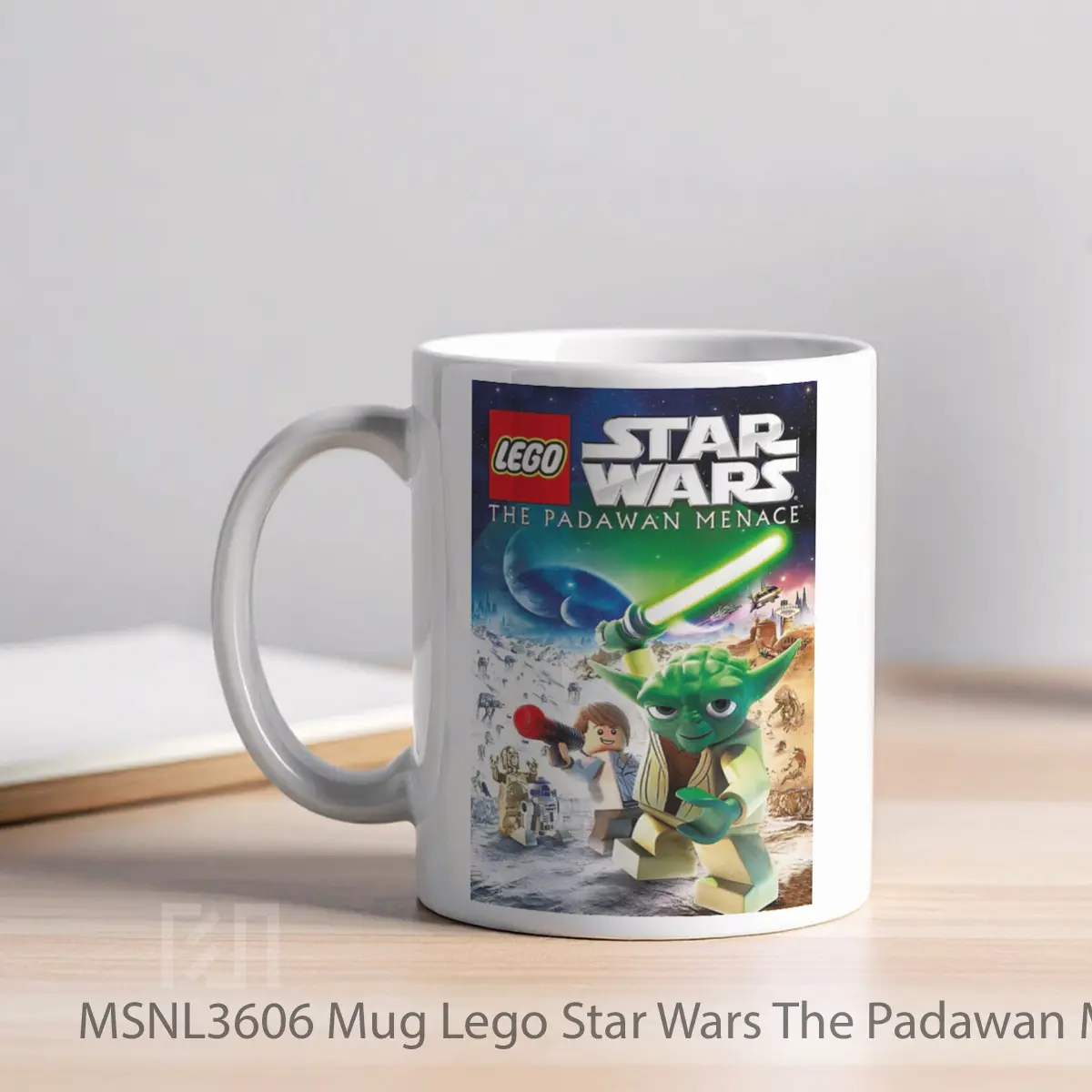 Mug Lego Star Wars The Padawan Menace Gelas Keramik Tema Film MSNL3606 - Tampak Kiri