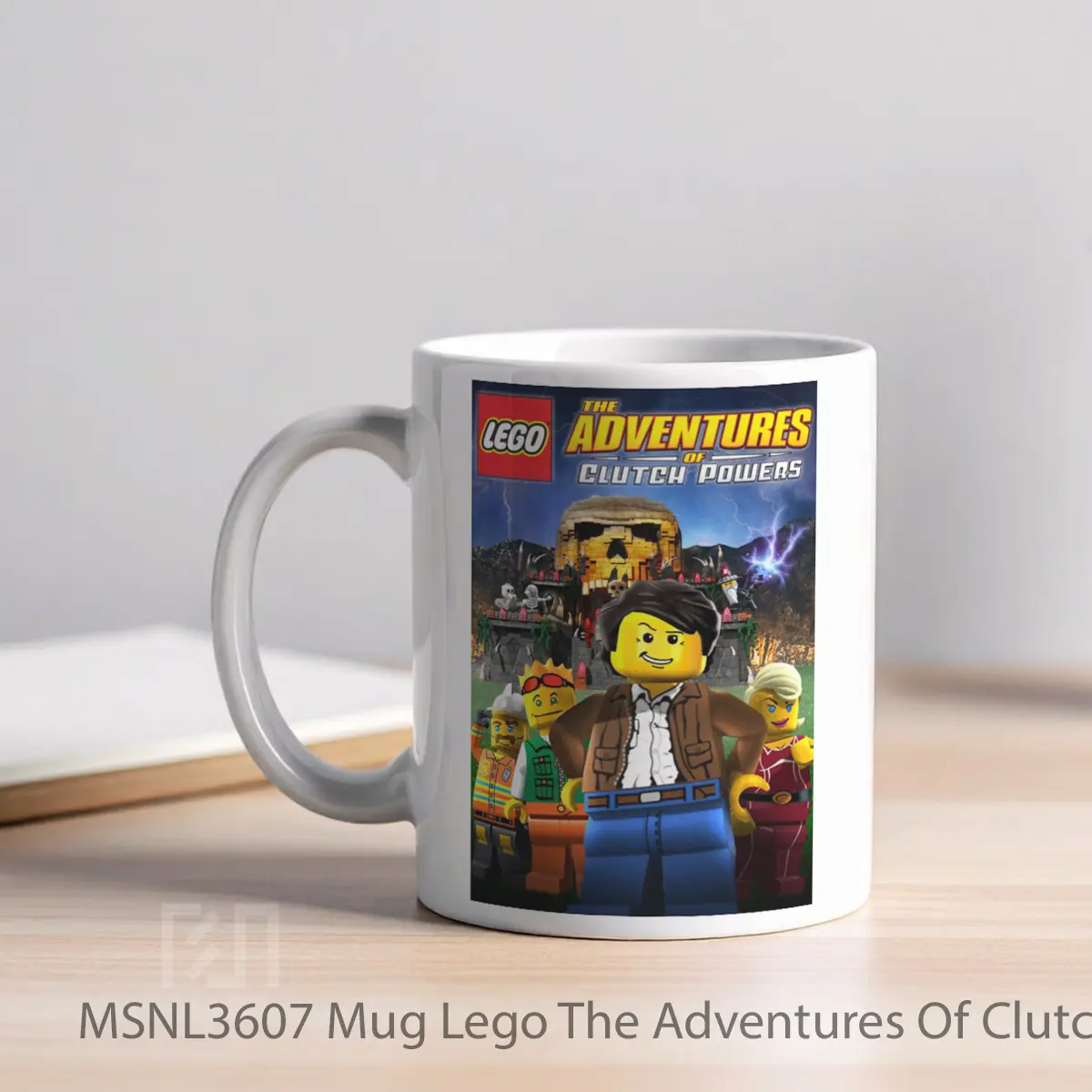 Mug Lego The Adventures Of Clutch Powers Gelas Keramik Tema Film MSNL3607 - Tampak Kiri