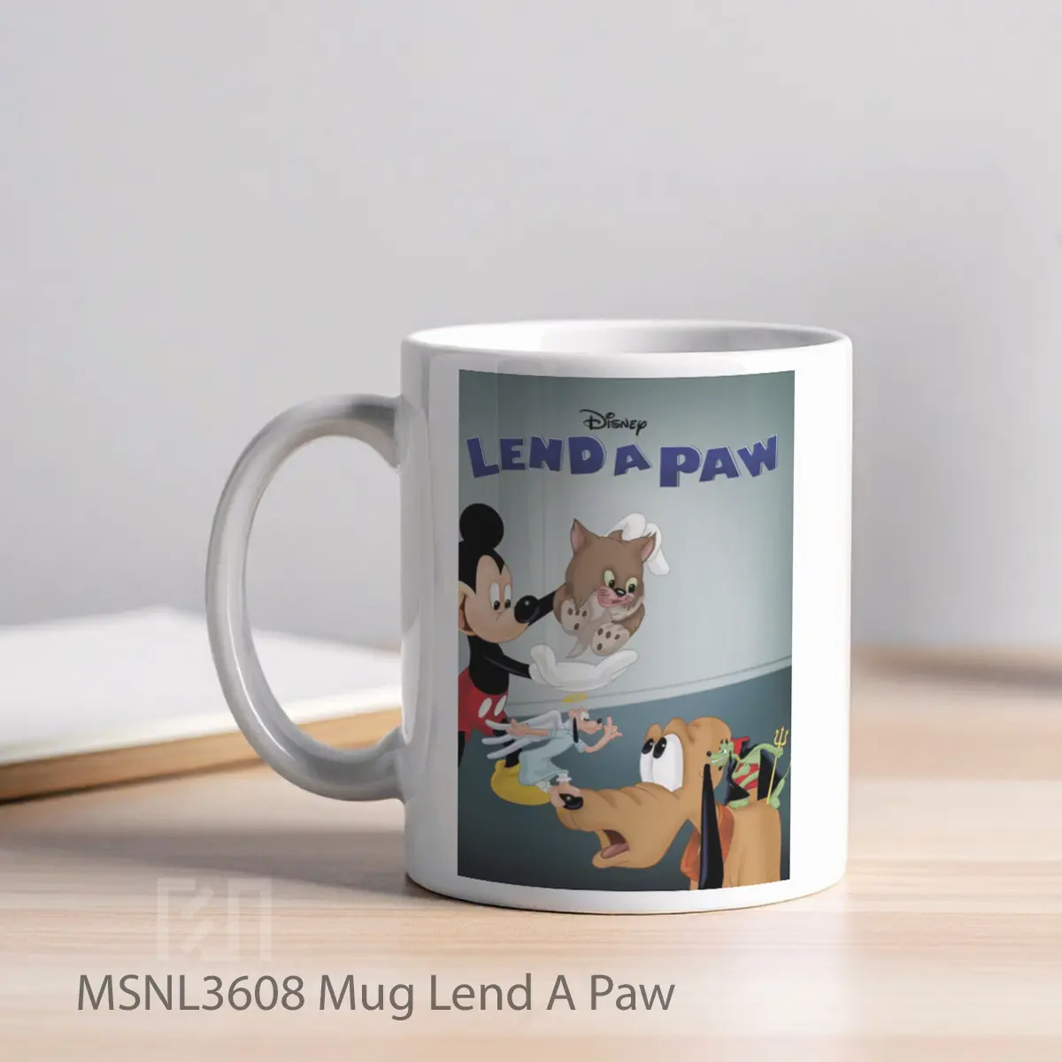Mug Lend A Paw Gelas Keramik Tema Film MSNL3608 - Tampak Kiri