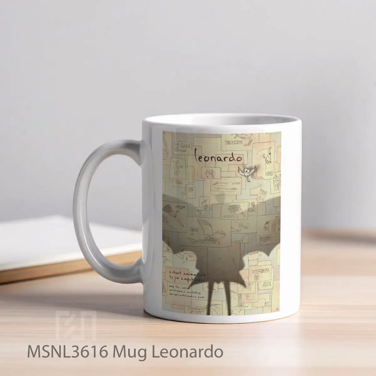 Mug Leonardo Gelas Keramik Tema Film MSNL3616 - Tampak Kiri