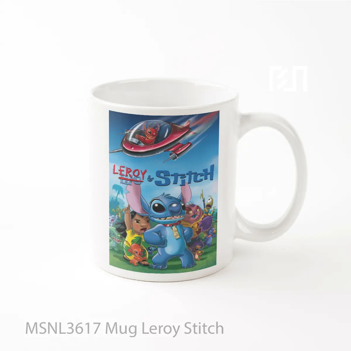 Mug Leroy Stitch Gelas Keramik Tema Film MSNL3617