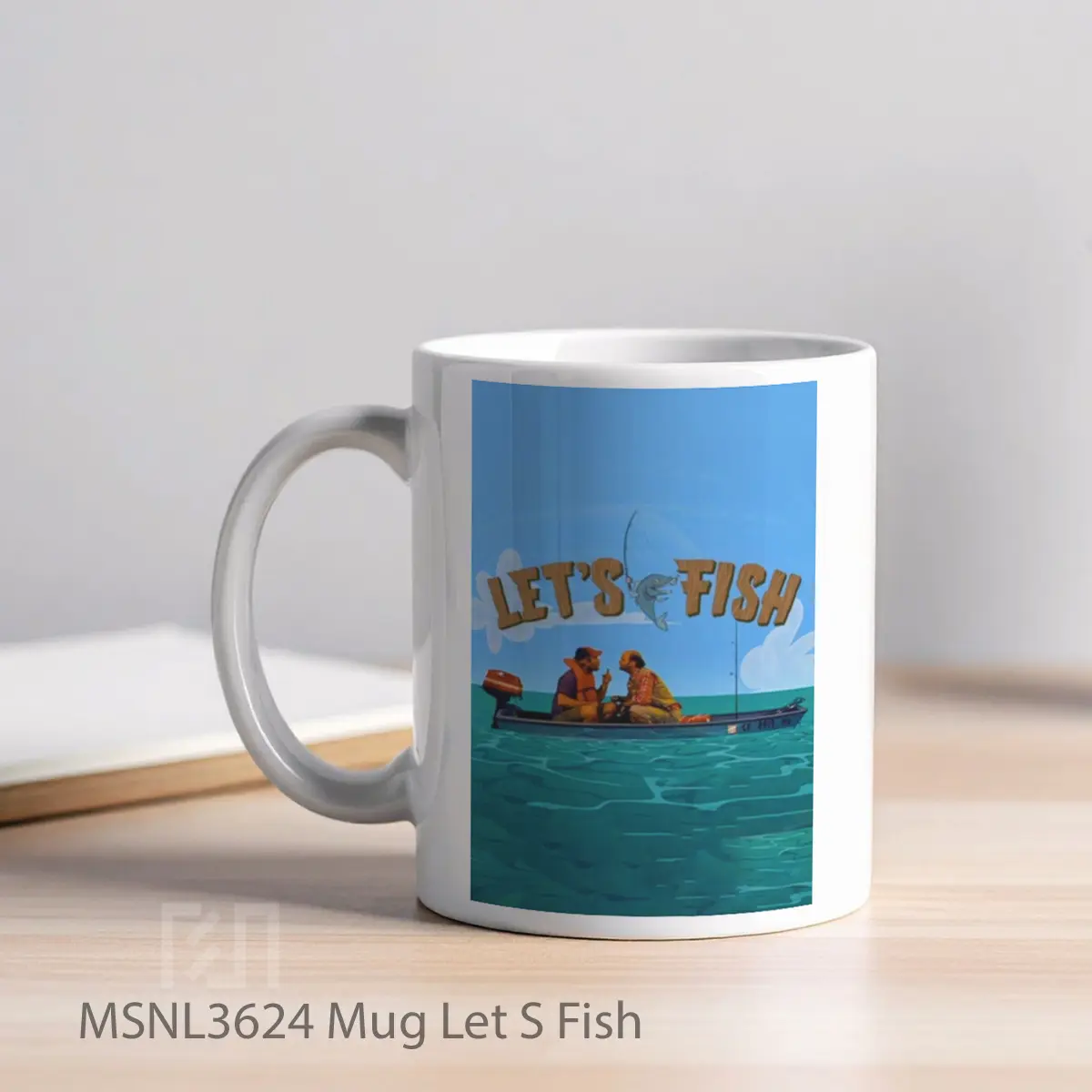 Mug Let S Fish Gelas Keramik Tema Film MSNL3624 - Tampak Kiri