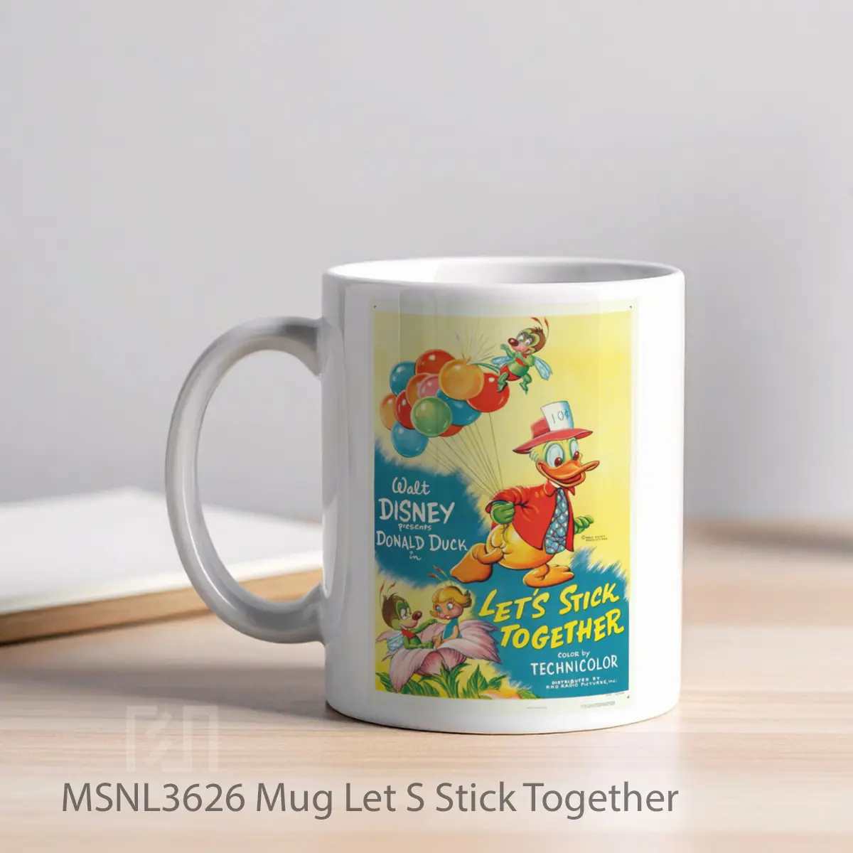 Mug Let S Stick Together Gelas Keramik Tema Film MSNL3626 - Tampak Kiri