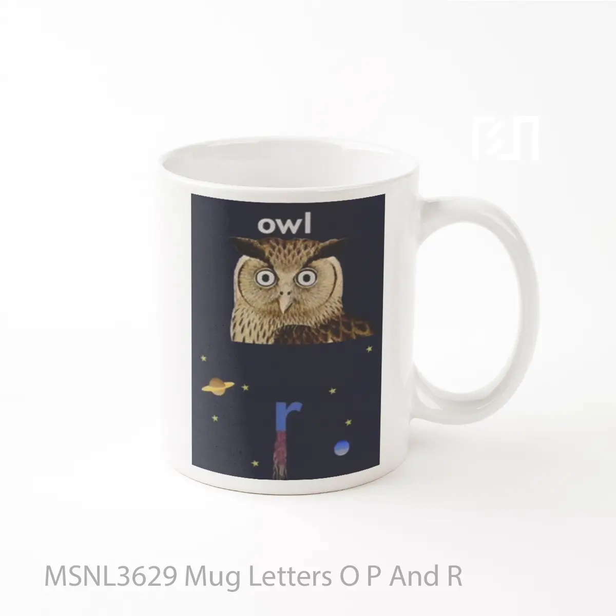 Mug Letters O P And R Gelas Keramik Tema Film MSNL3629