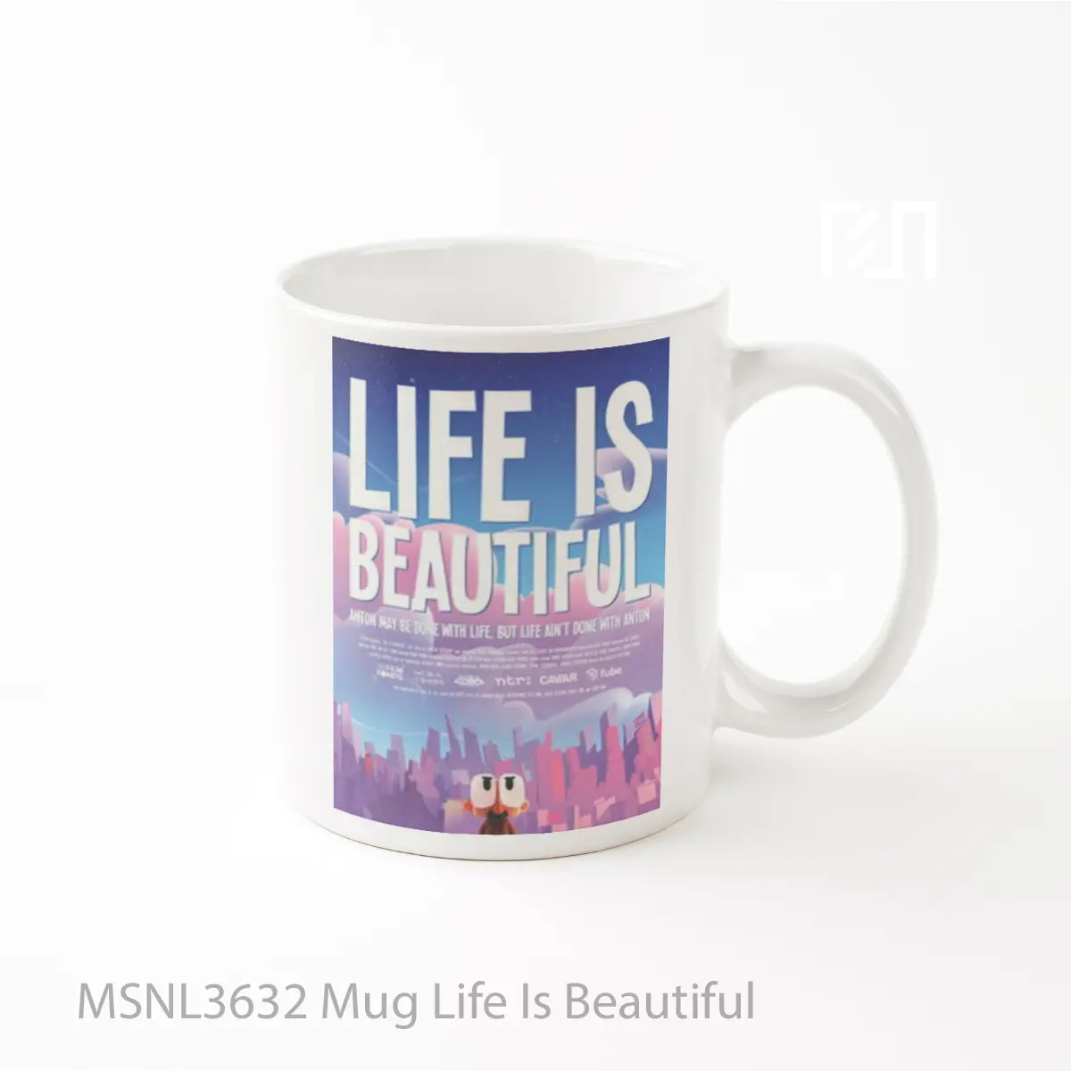 Mug Life Is Beautiful Gelas Keramik Tema Film MSNL3632
