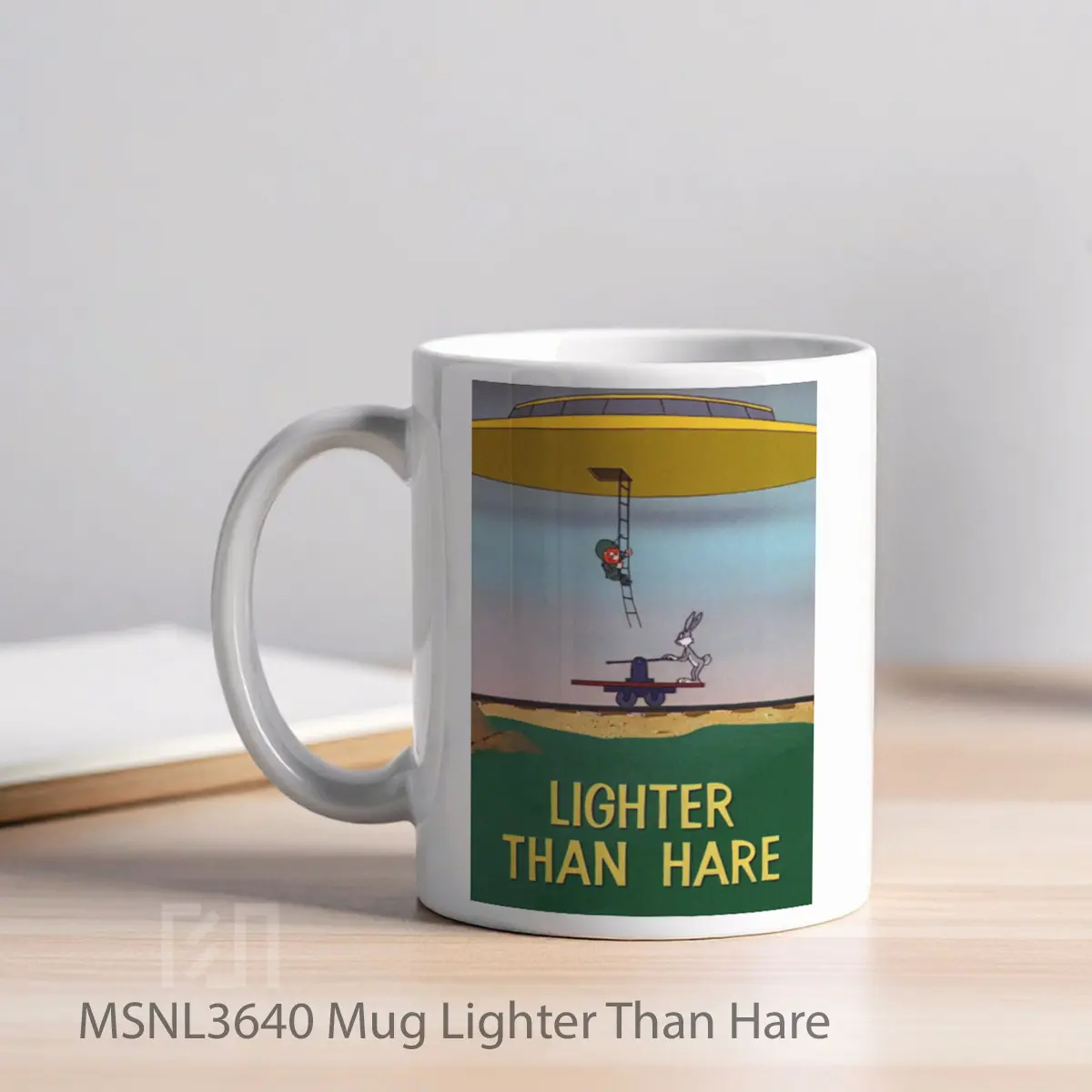 Mug Lighter Than Hare Gelas Keramik Tema Film MSNL3640 - Tampak Kiri