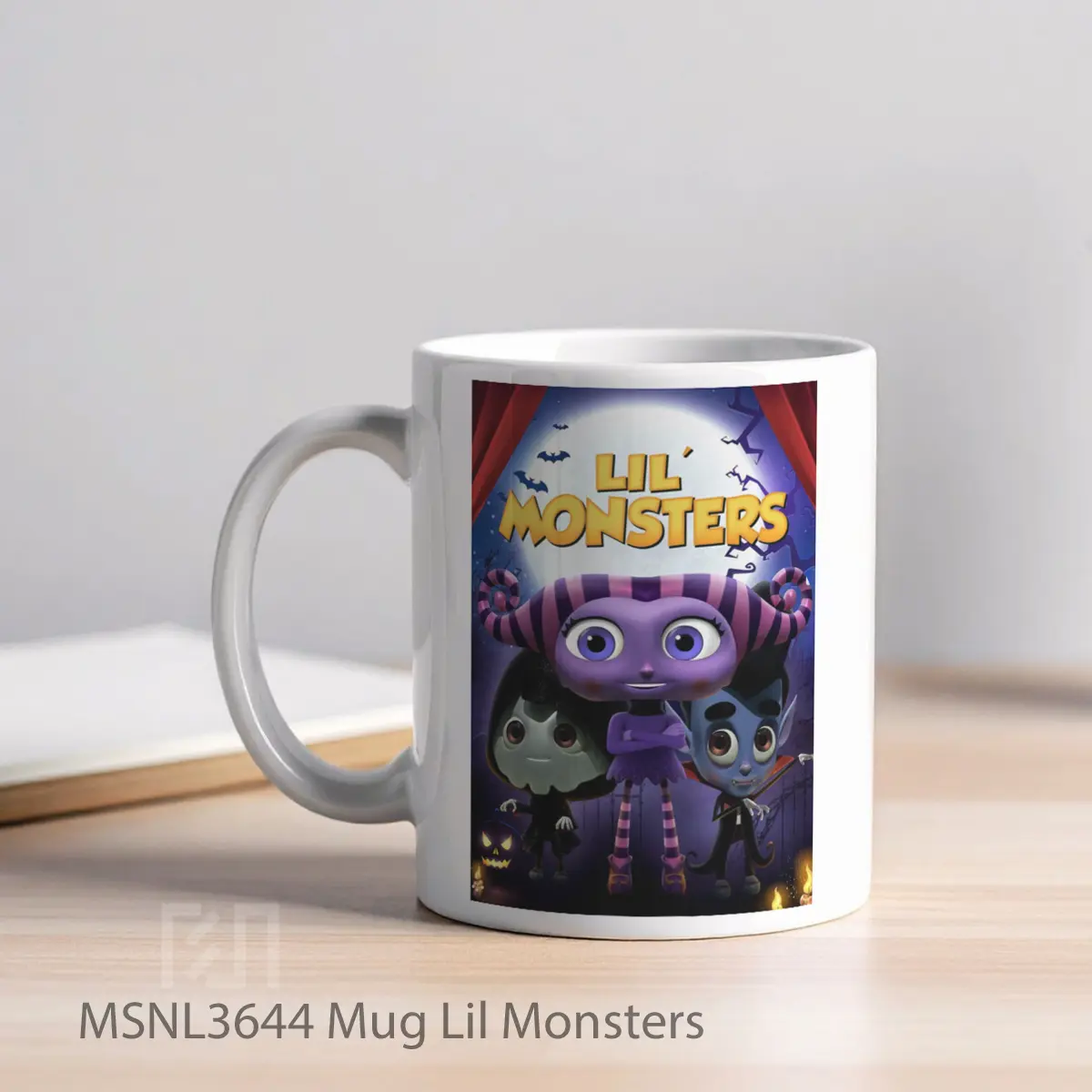 Mug Lil Monsters Gelas Keramik Tema Film MSNL3644 - Tampak Kiri