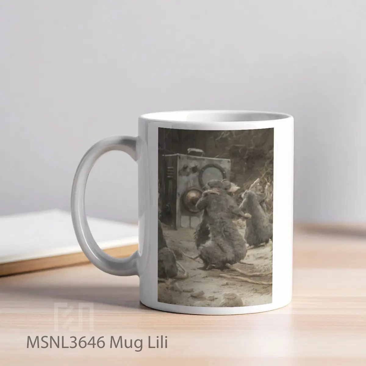 Mug Lili Gelas Keramik Tema Film MSNL3646 - Tampak Kiri