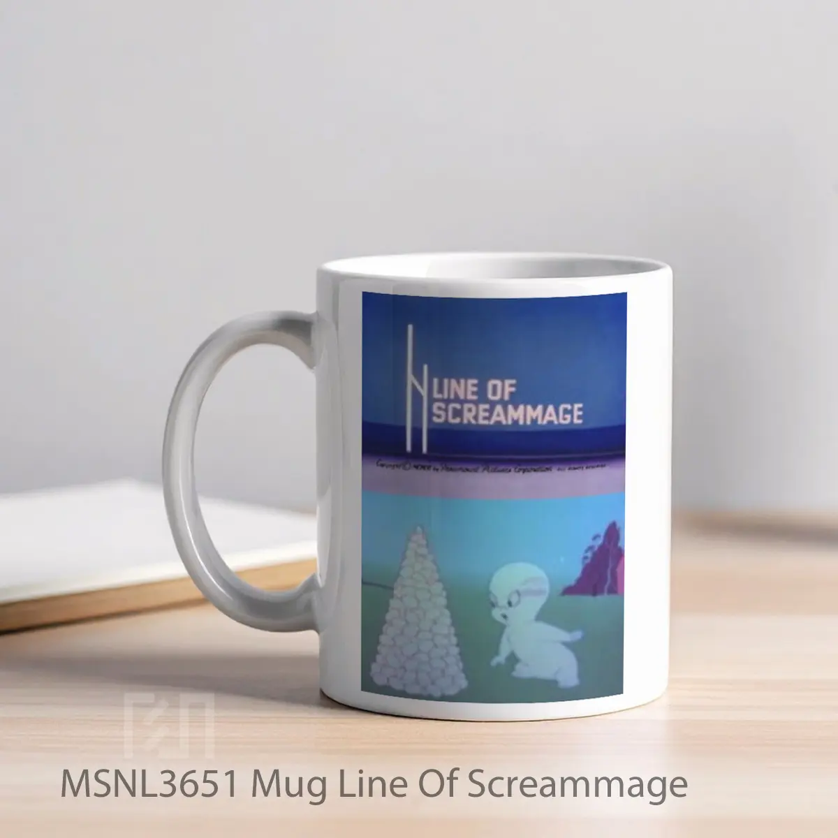 Mug Line Of Screammage Gelas Keramik Tema Film MSNL3651 - Tampak Kiri