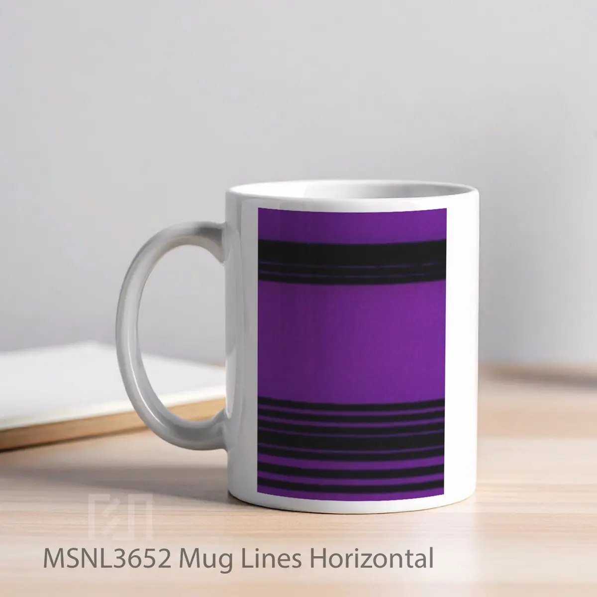 Mug Lines Horizontal Gelas Keramik Tema Film MSNL3652 - Tampak Kiri