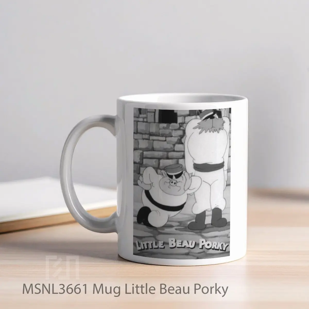 Mug Little Beau Porky Gelas Keramik Tema Film MSNL3661 - Tampak Kiri