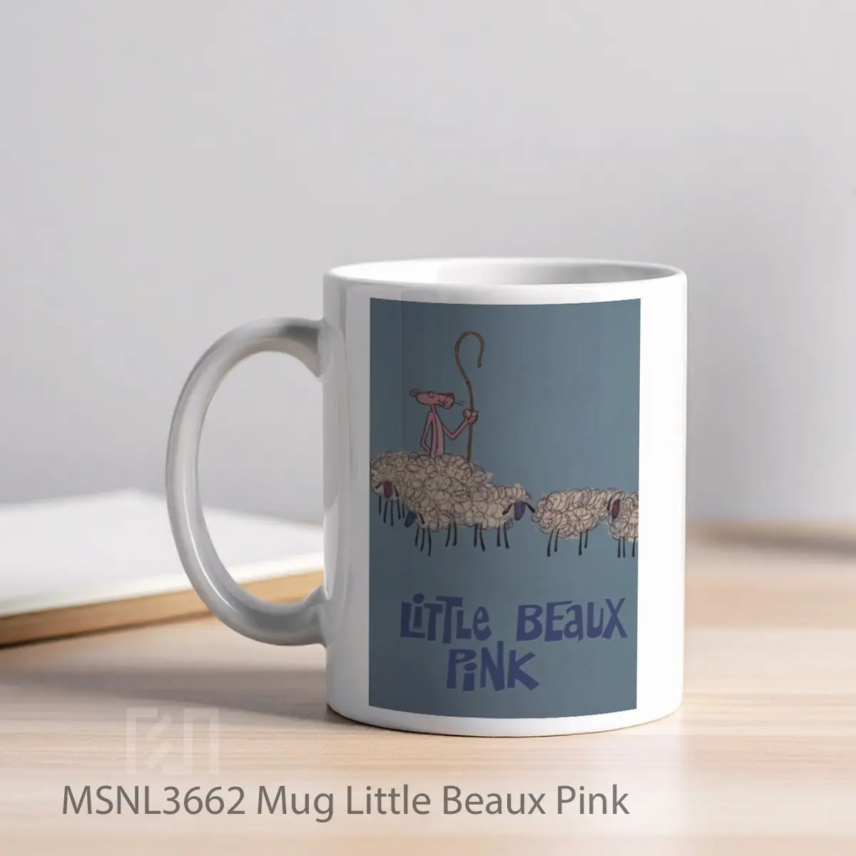 Mug Little Beaux Pink Gelas Keramik Tema Film MSNL3662 - Tampak Kiri