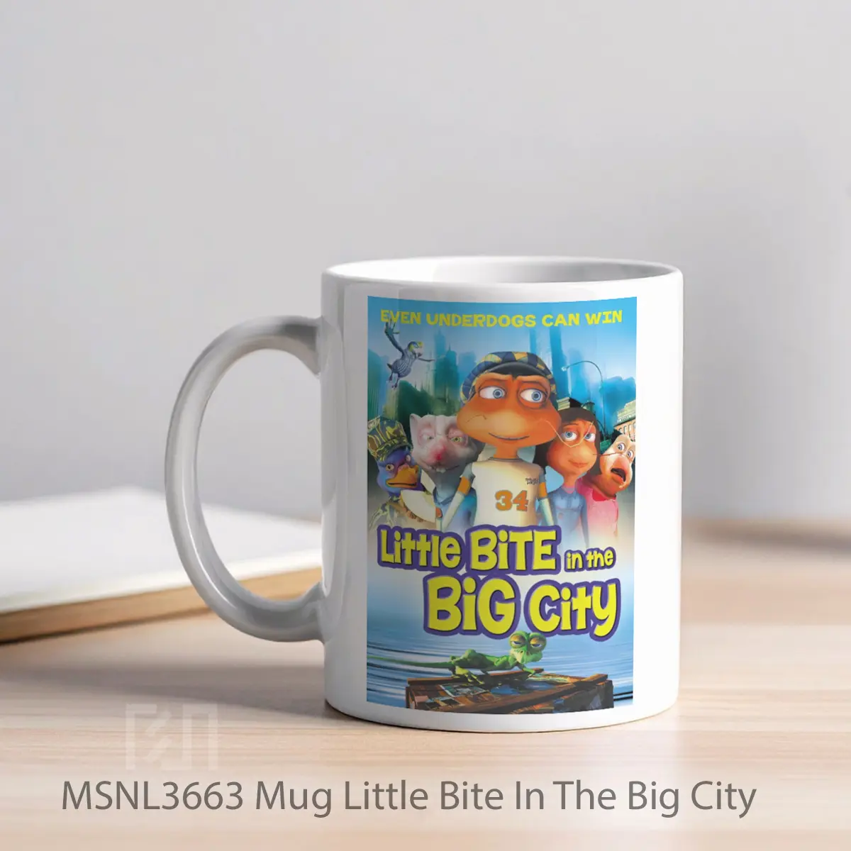 Mug Little Bite In The Big City Gelas Keramik Tema Film MSNL3663 - Tampak Kiri