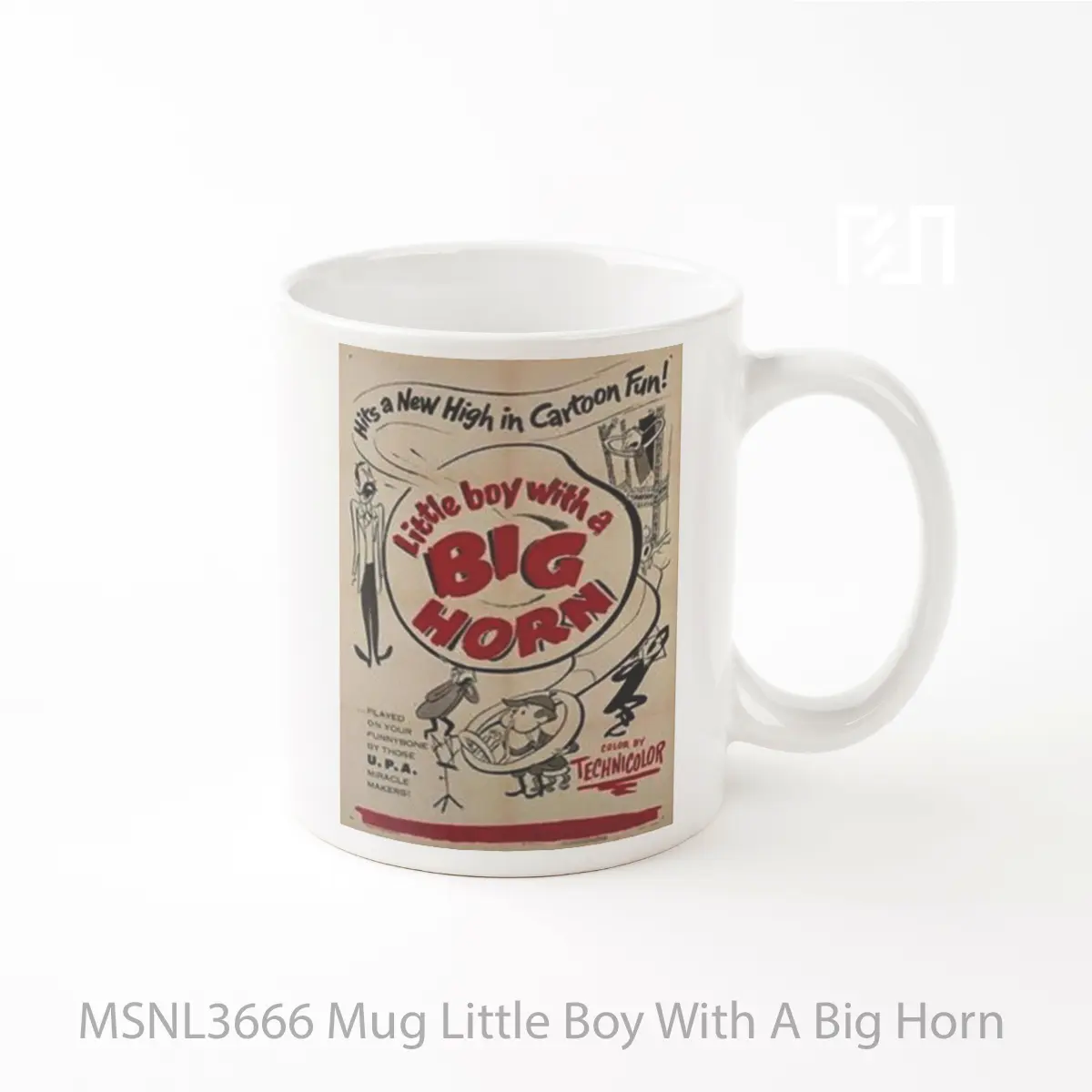 Mug Little Boy With A Big Horn Gelas Keramik Tema Film MSNL3666