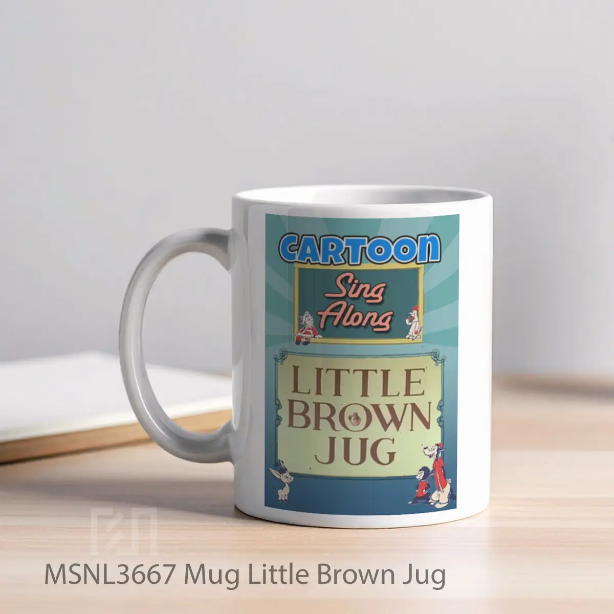 Mug Little Brown Jug Gelas Keramik Tema Film MSNL3667 - Tampak Kiri