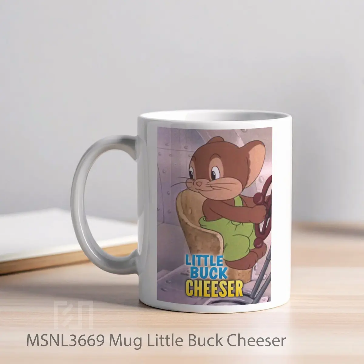 Mug Little Buck Cheeser Gelas Keramik Tema Film MSNL3669 - Tampak Kiri