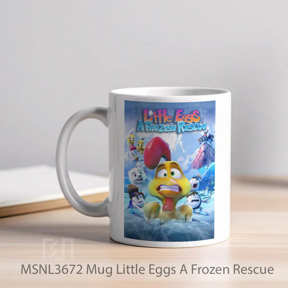 Mug Little Eggs A Frozen Rescue Gelas Keramik Tema Film MSNL3672 - Tampak Kiri