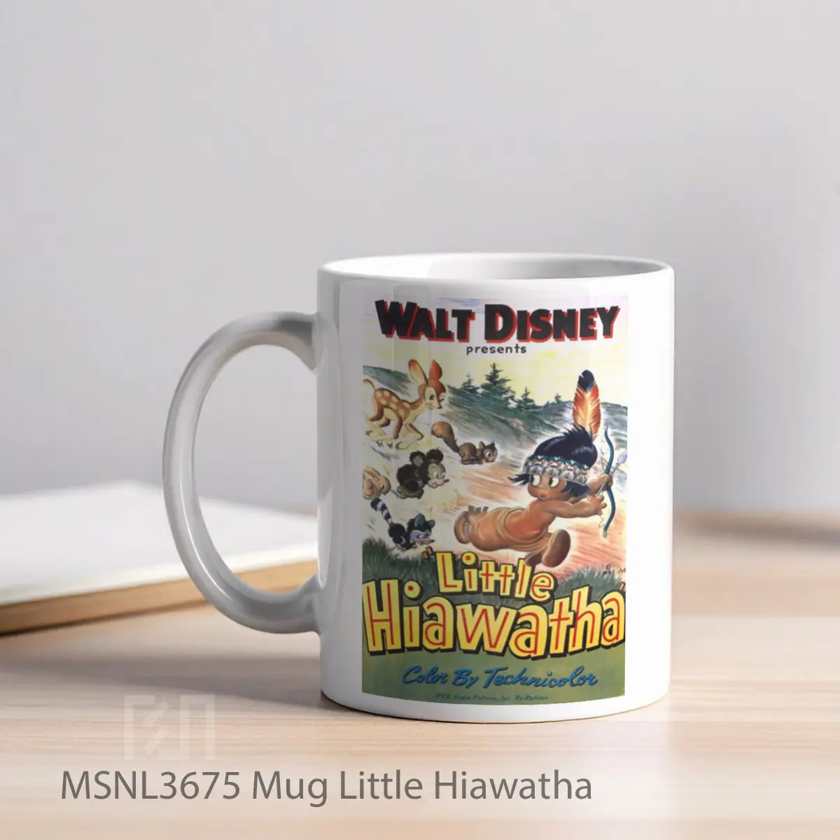 Mug Little Hiawatha Gelas Keramik Tema Film MSNL3675 - Tampak Kiri