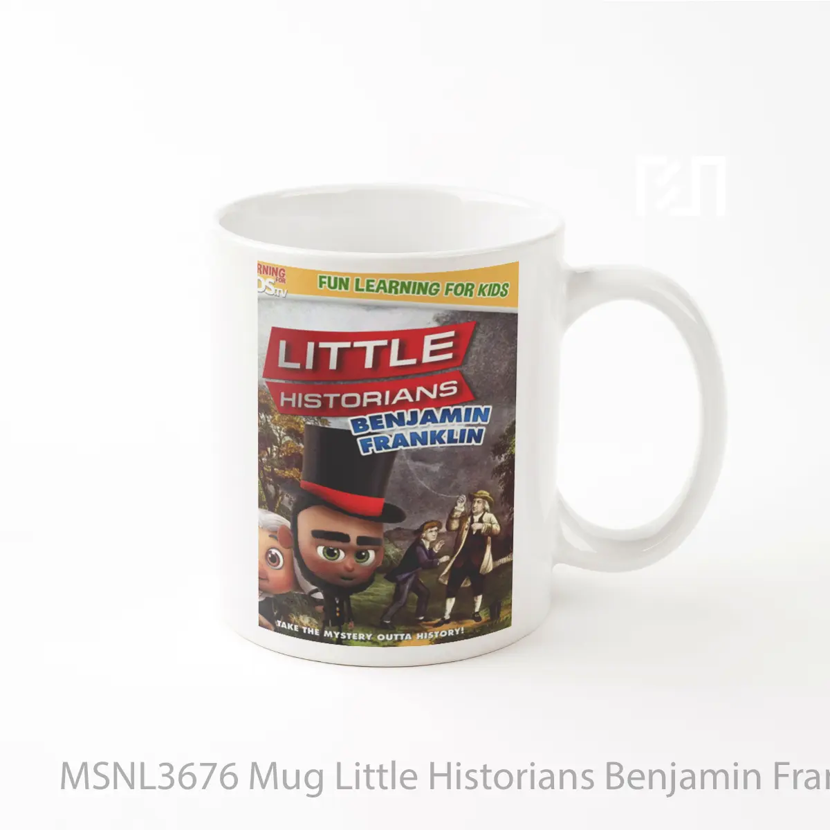 Mug Little Historians Benjamin Franklin Gelas Keramik Tema Film MSNL3676
