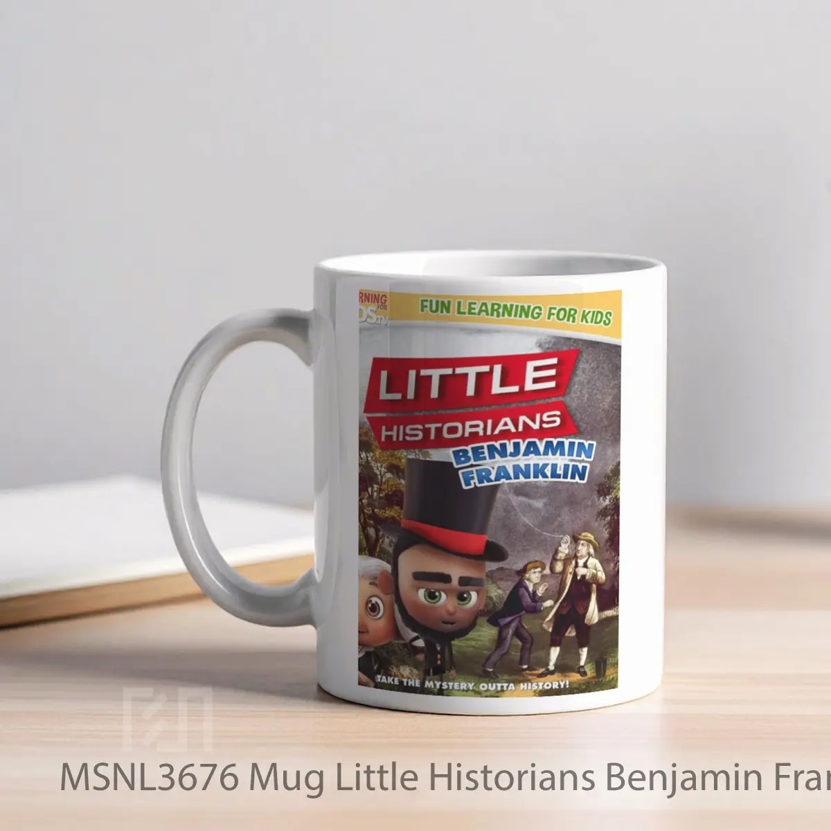 Mug Little Historians Benjamin Franklin Gelas Keramik Tema Film MSNL3676 - Tampak Kiri