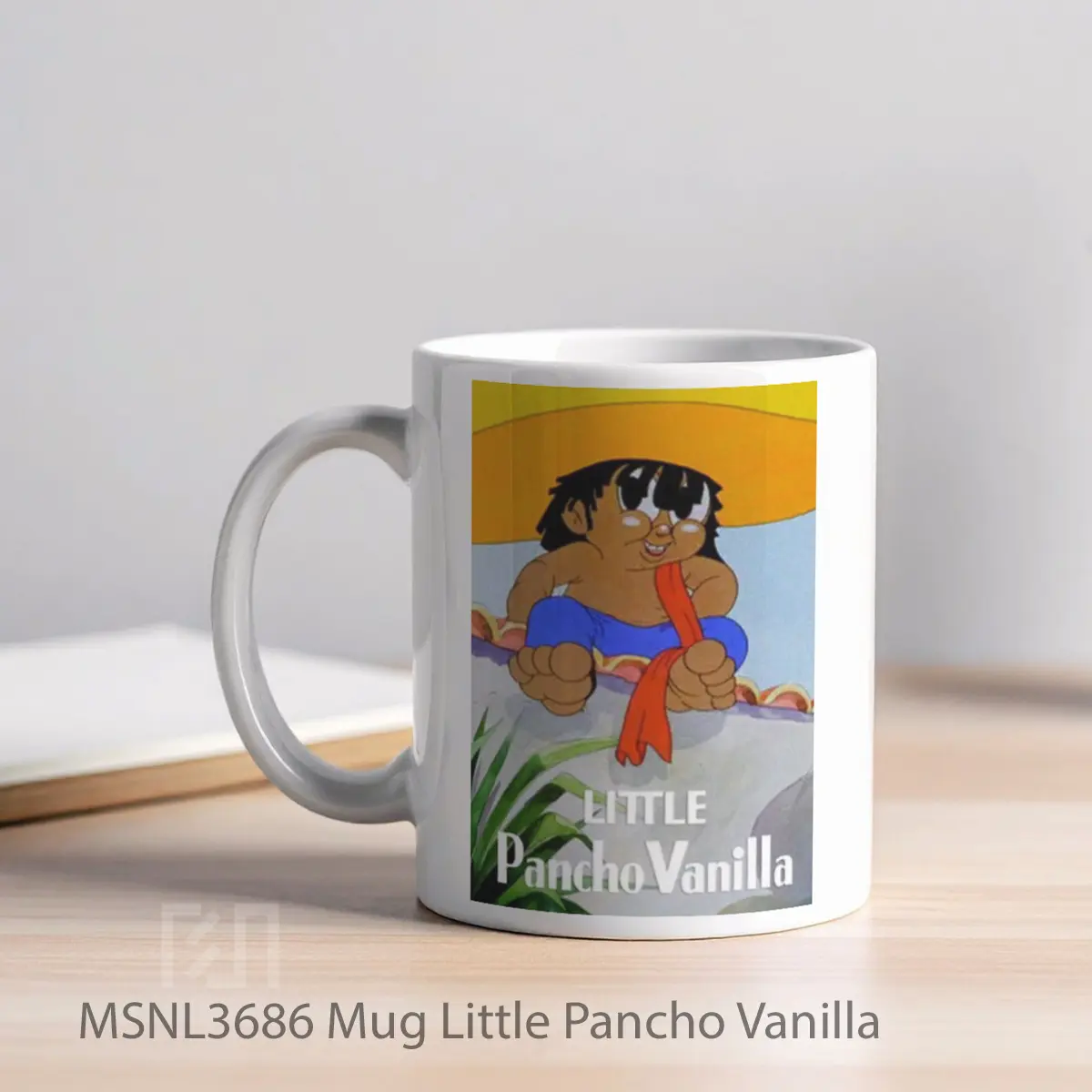 Mug Little Pancho Vanilla Gelas Keramik Tema Film MSNL3686 - Tampak Kiri