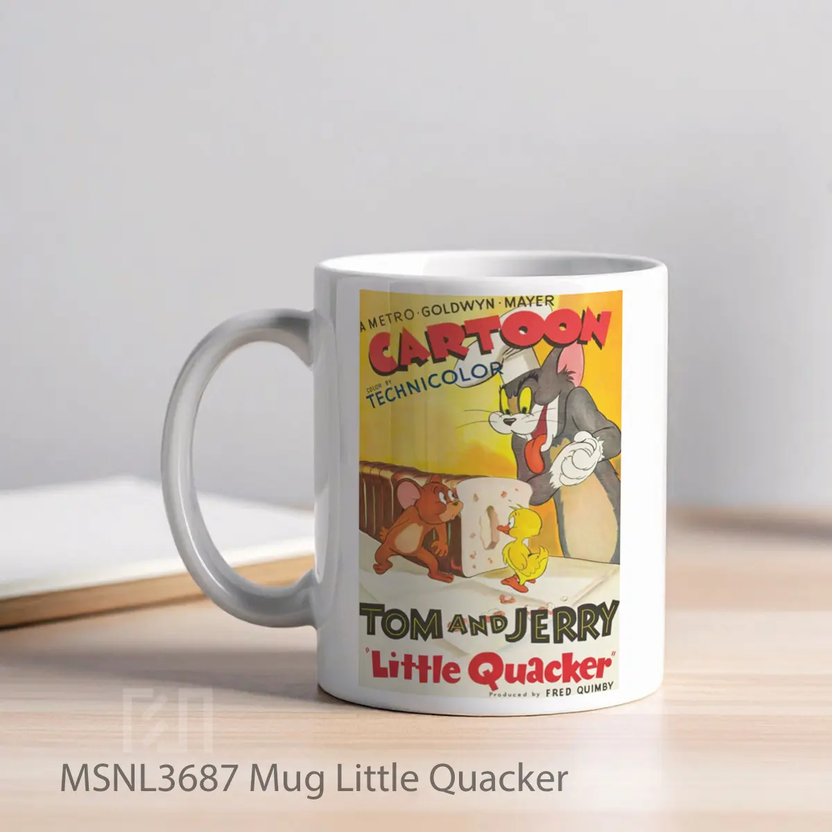 Mug Little Quacker Gelas Keramik Tema Film MSNL3687 - Tampak Kiri