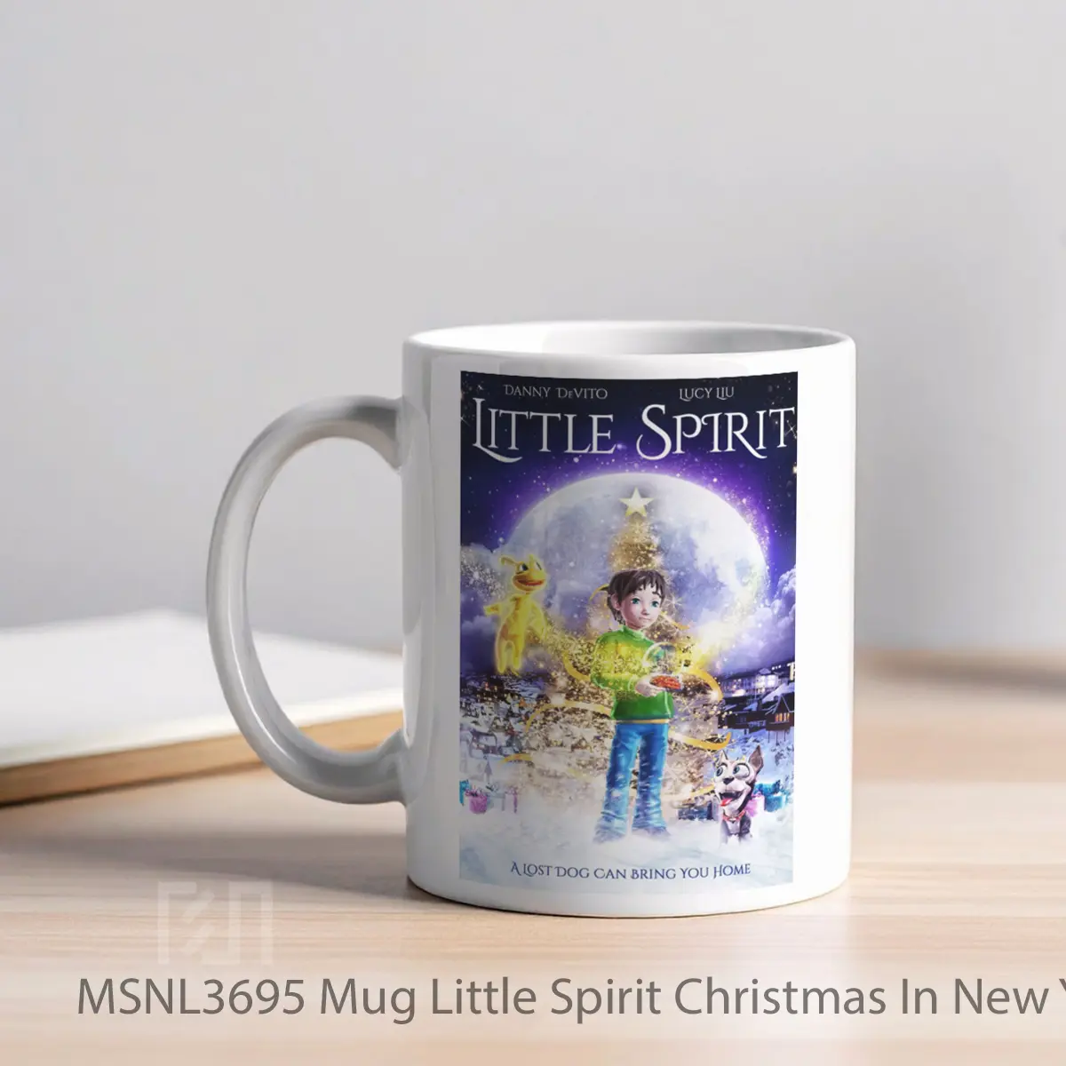 Mug Little Spirit Christmas In New York Gelas Keramik Tema Film MSNL3695 - Tampak Kiri