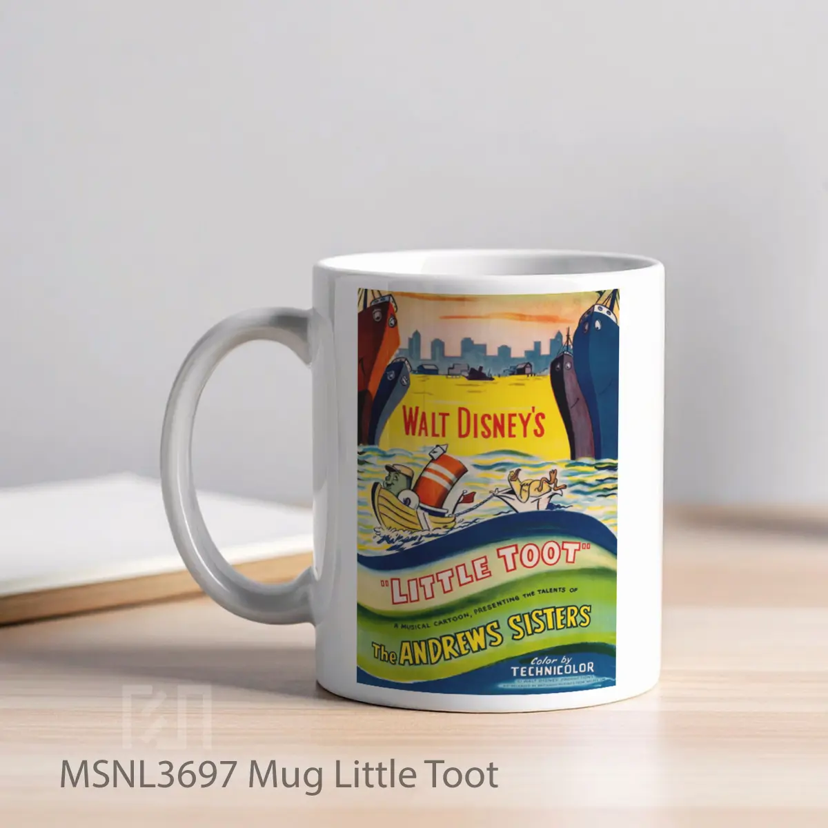 Mug Little Toot Gelas Keramik Tema Film MSNL3697 - Tampak Kiri
