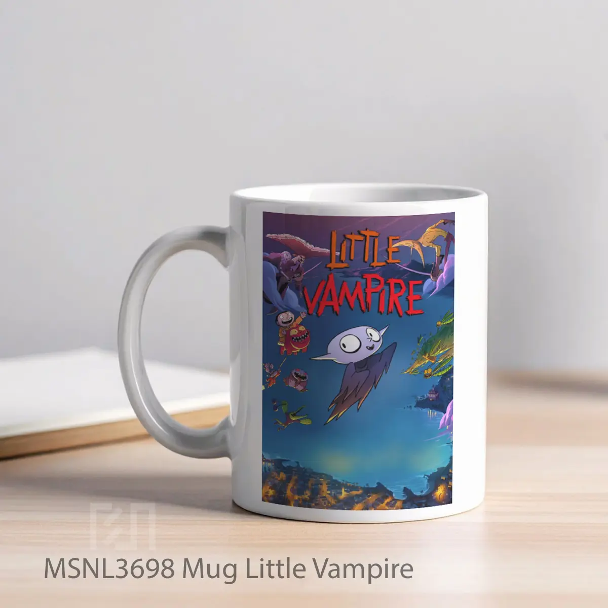 Mug Little Vampire Gelas Keramik Tema Film MSNL3698 - Tampak Kiri