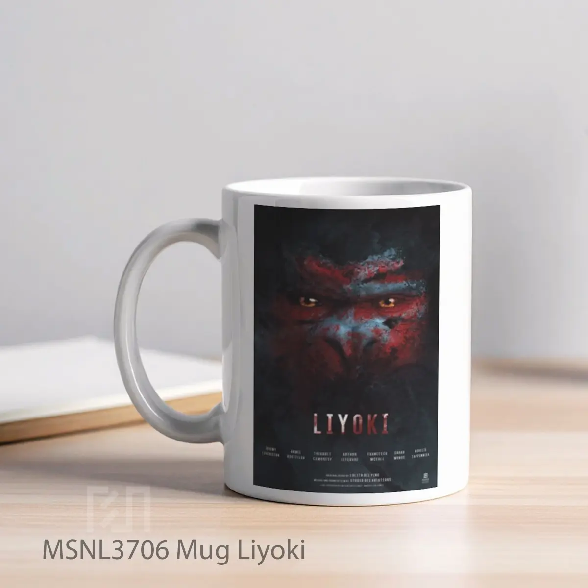 Mug Liyoki Gelas Keramik Tema Film MSNL3706 - Tampak Kiri