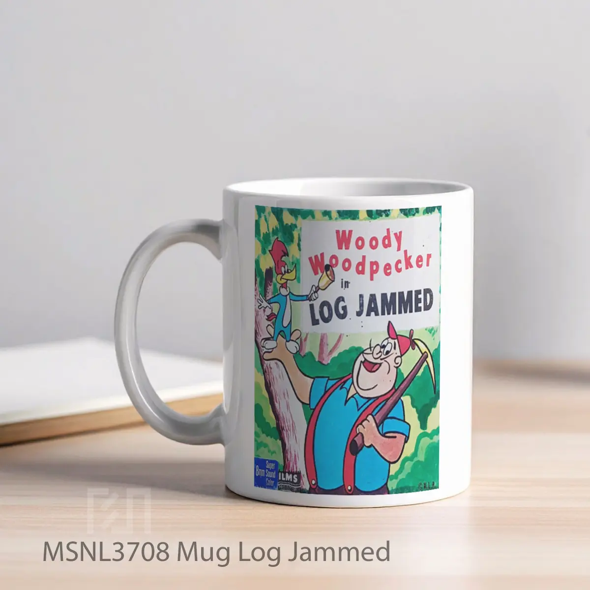 Mug Log Jammed Gelas Keramik Tema Film MSNL3708 - Tampak Kiri