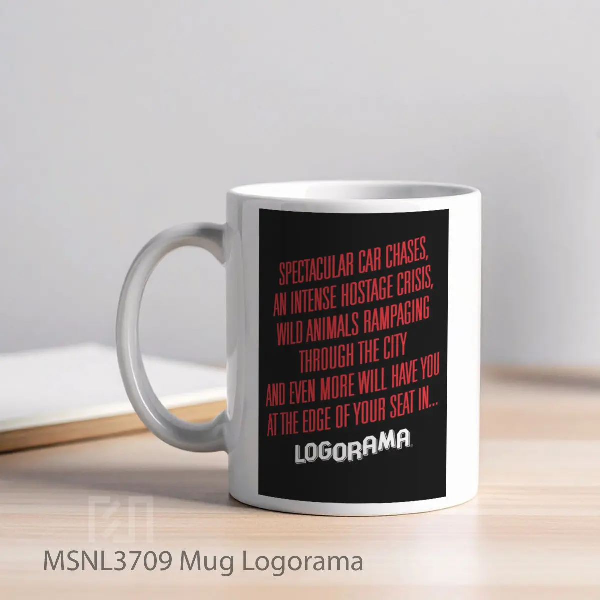 Mug Logorama Gelas Keramik Tema Film MSNL3709 - Tampak Kiri