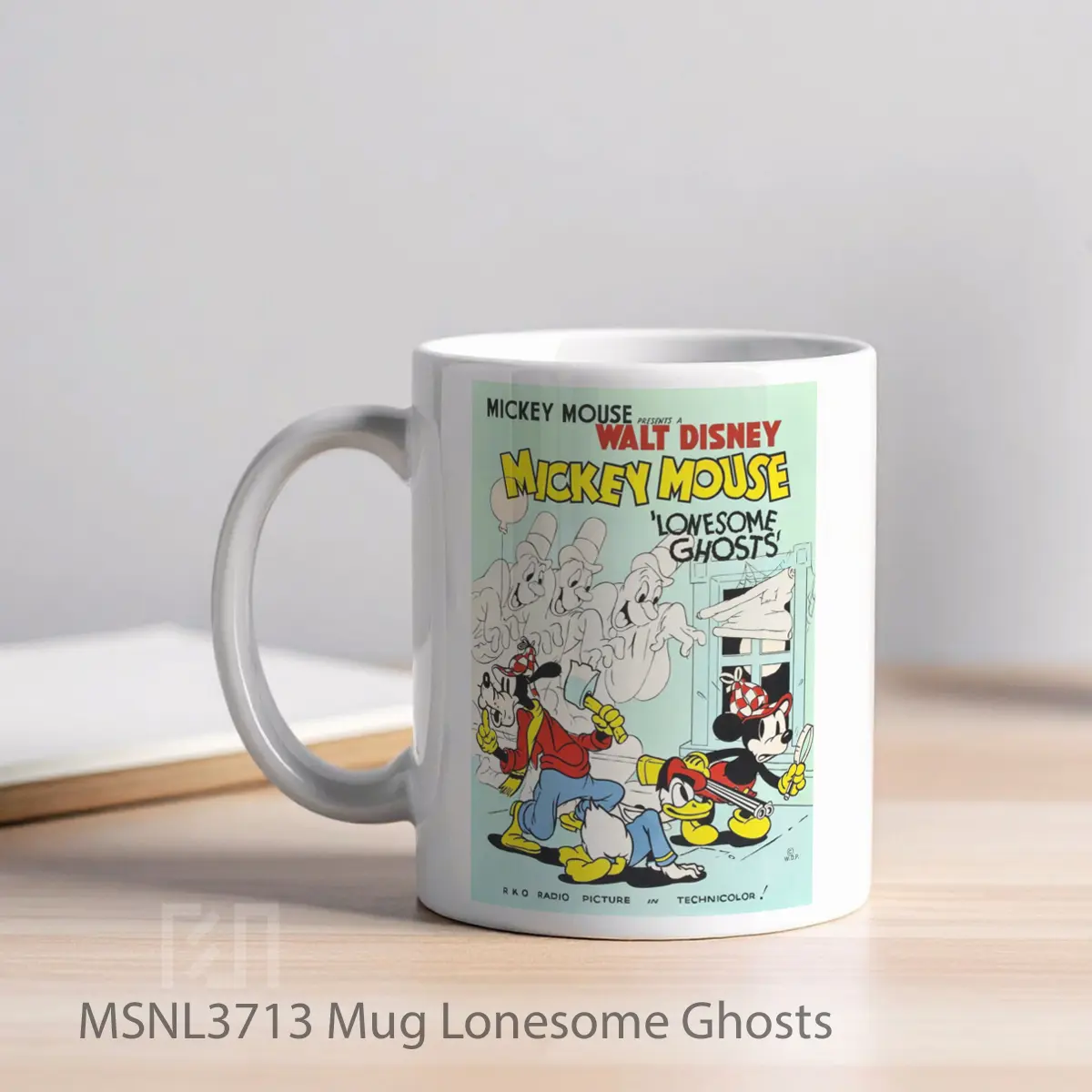 Mug Lonesome Ghosts Gelas Keramik Tema Film MSNL3713 - Tampak Kiri