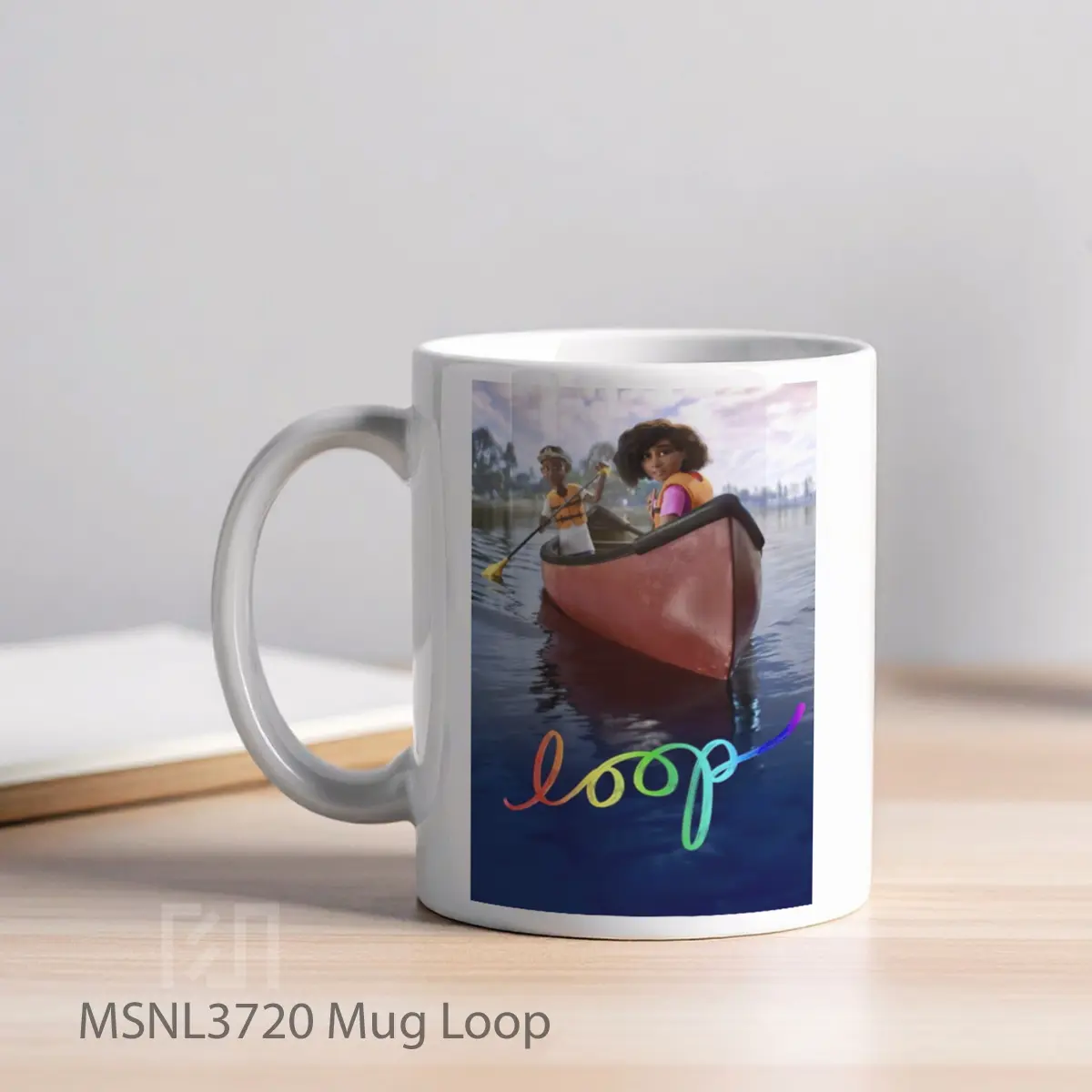 Mug Loop Gelas Keramik Tema Film MSNL3720 - Tampak Kiri