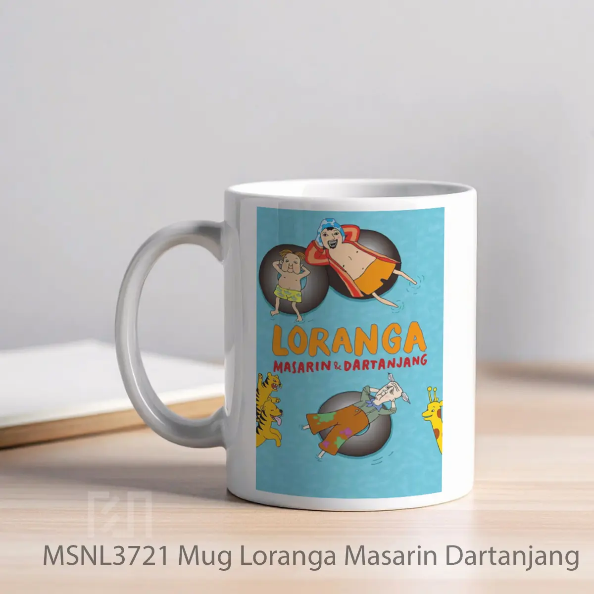 Mug Loranga Masarin Dartanjang Gelas Keramik Tema Film MSNL3721 - Tampak Kiri