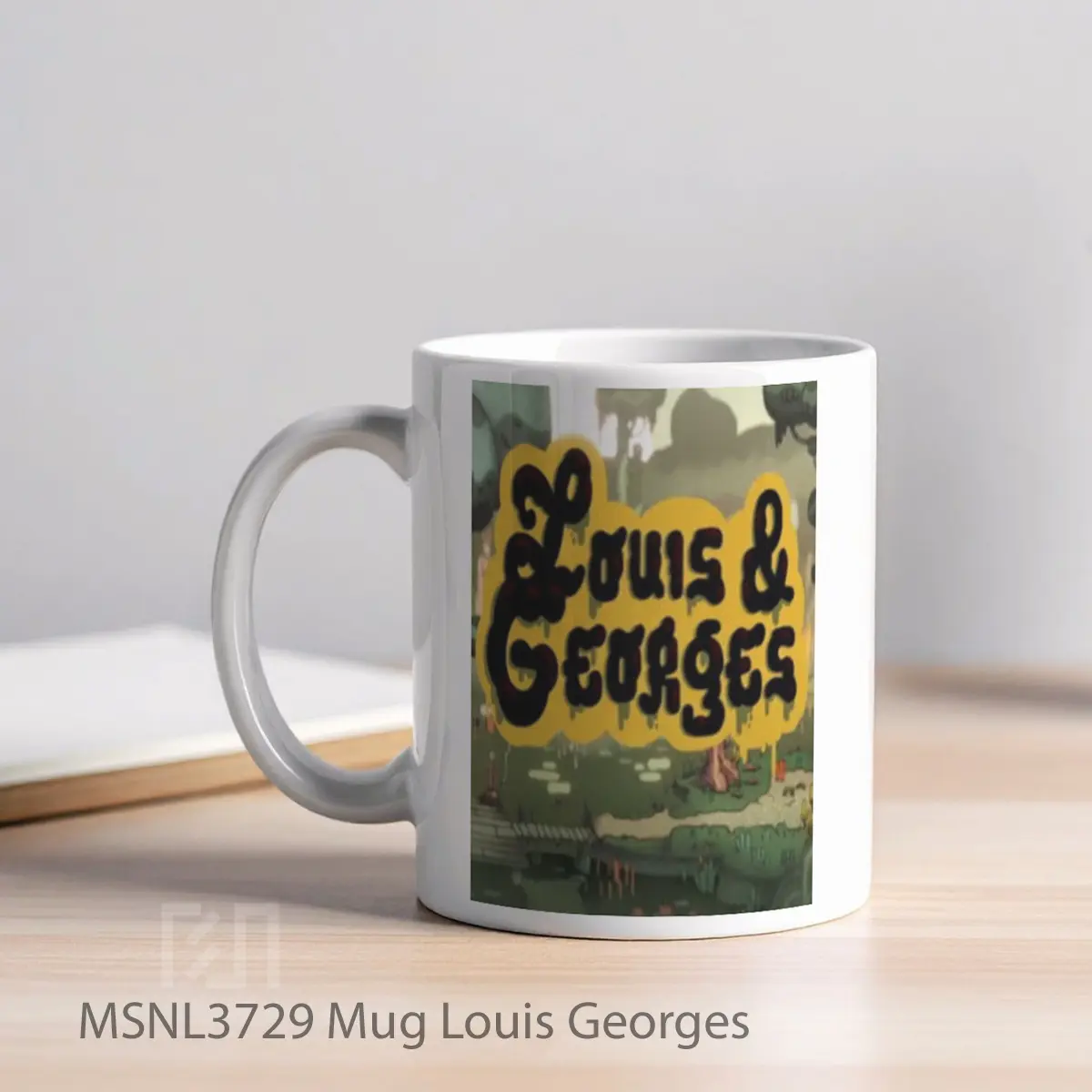 Mug Louis Georges Gelas Keramik Tema Film MSNL3729 - Tampak Kiri