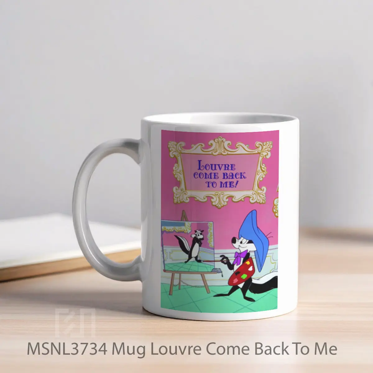 Mug Louvre Come Back To Me Gelas Keramik Tema Film MSNL3734 - Tampak Kiri