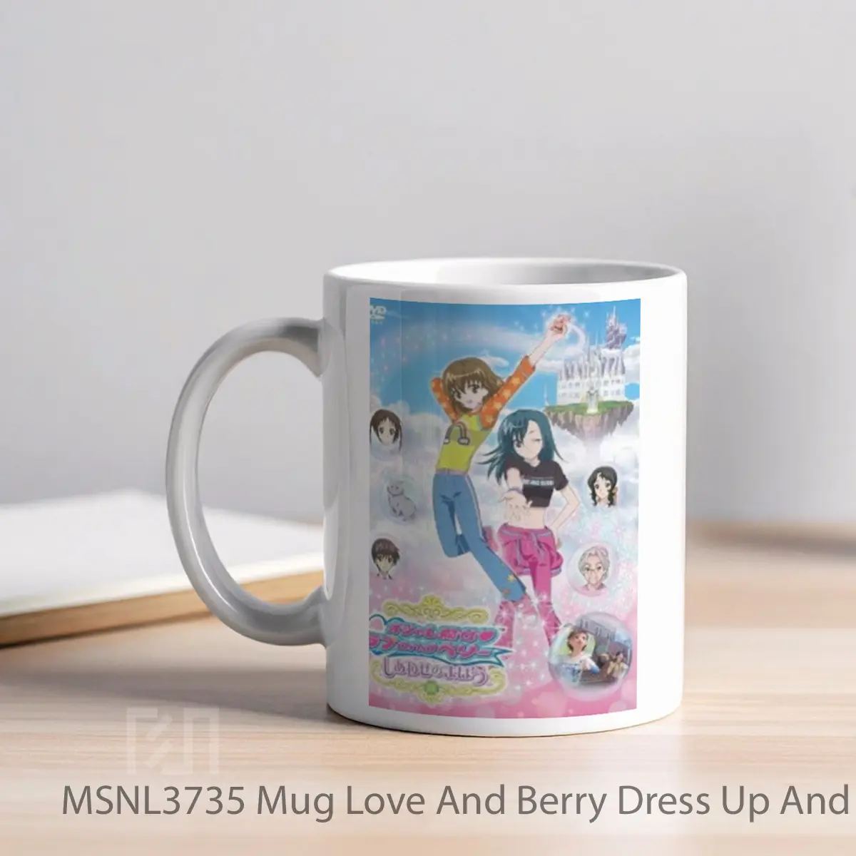 Mug Love And Berry Dress Up And Dance Magic Of Happiness Gelas Keramik Tema Film MSNL3735 - Tampak Kiri