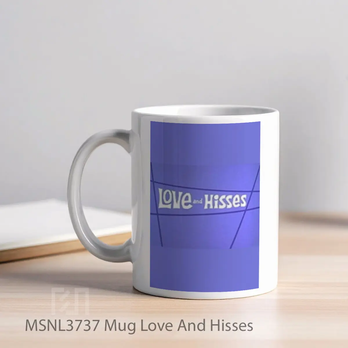 Mug Love And Hisses Gelas Keramik Tema Film MSNL3737 - Tampak Kiri