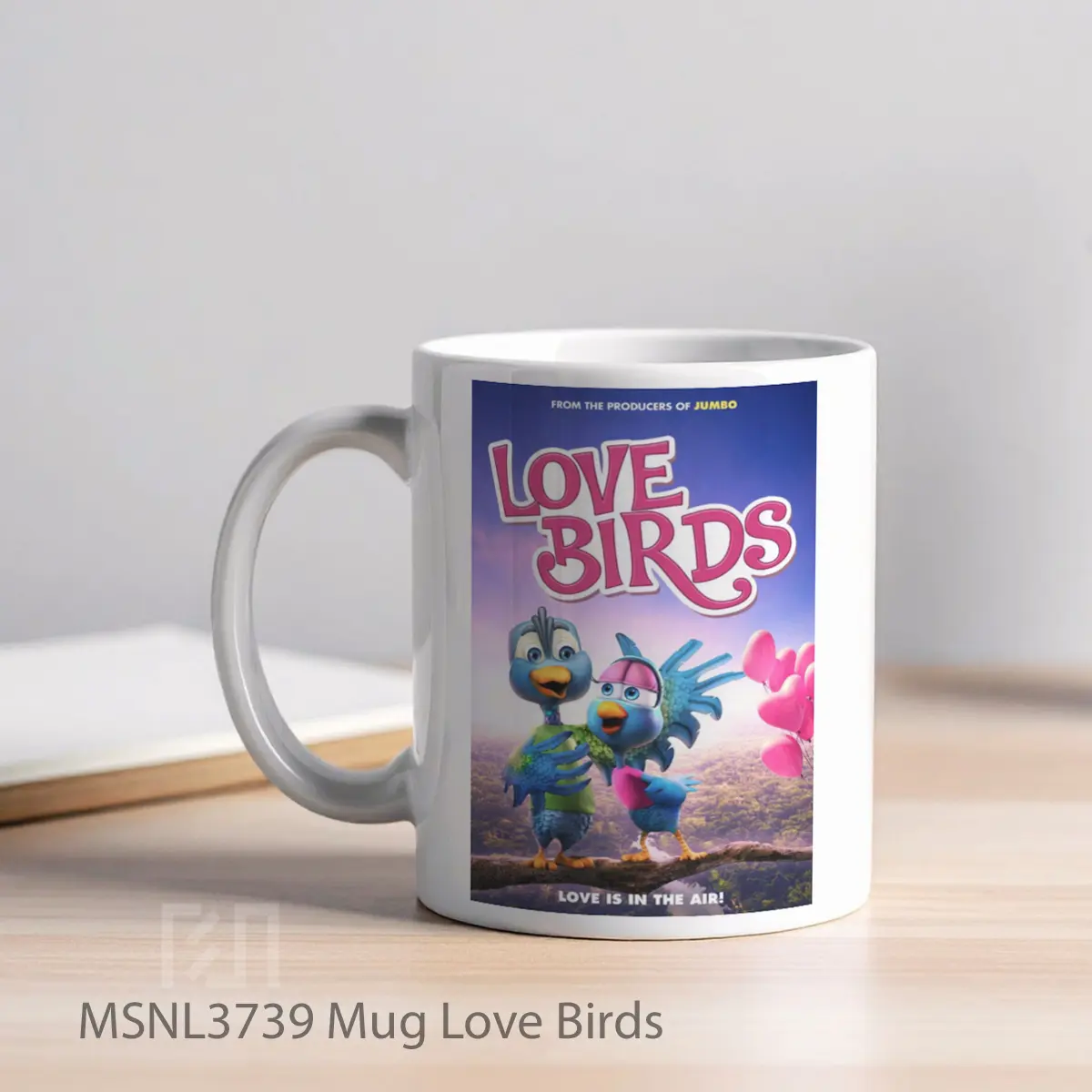 Mug Love Birds Gelas Keramik Tema Film MSNL3739 - Tampak Kiri