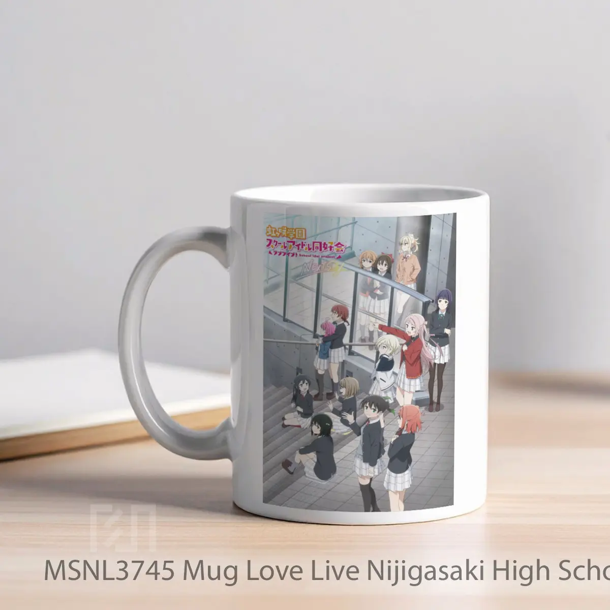 Mug Love Live Nijigasaki High School Idol Club Next Sky Gelas Keramik Tema Film MSNL3745 - Tampak Kiri