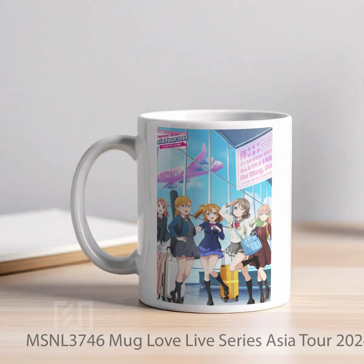 Mug Love Live Series Asia Tour 2024 Minna De Kanaeru Monogatari Gelas Keramik Tema Film MSNL3746 - Tampak Kiri