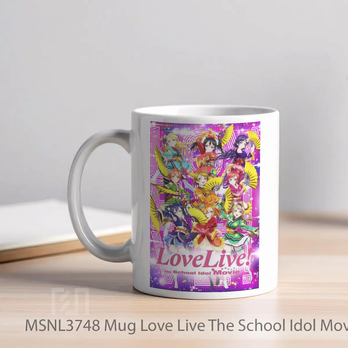 Mug Love Live The School Idol Movie Gelas Keramik Tema Film MSNL3748 - Tampak Kiri